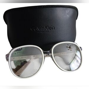 Calvin Klein White Sunglasses